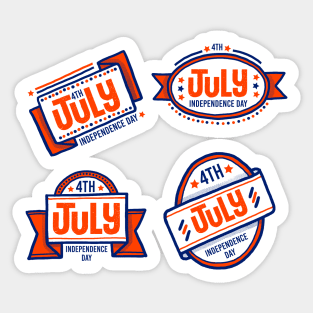 4th Of July Stickers Sticker